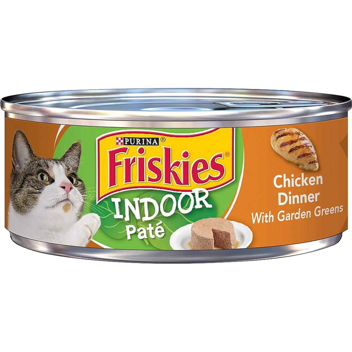 Friskies Indoor Pate Chicken Dinner With Garden Greems Friskies Indoor Pate Chicken Dinner With Garden Greems